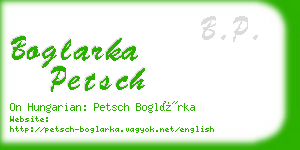 boglarka petsch business card